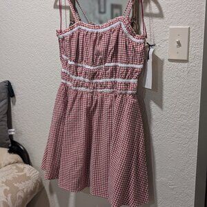 TJ Maxx Better Together Red/White Checkered Mini Dress